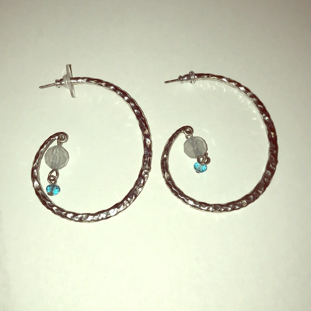 Silver hoop earrings